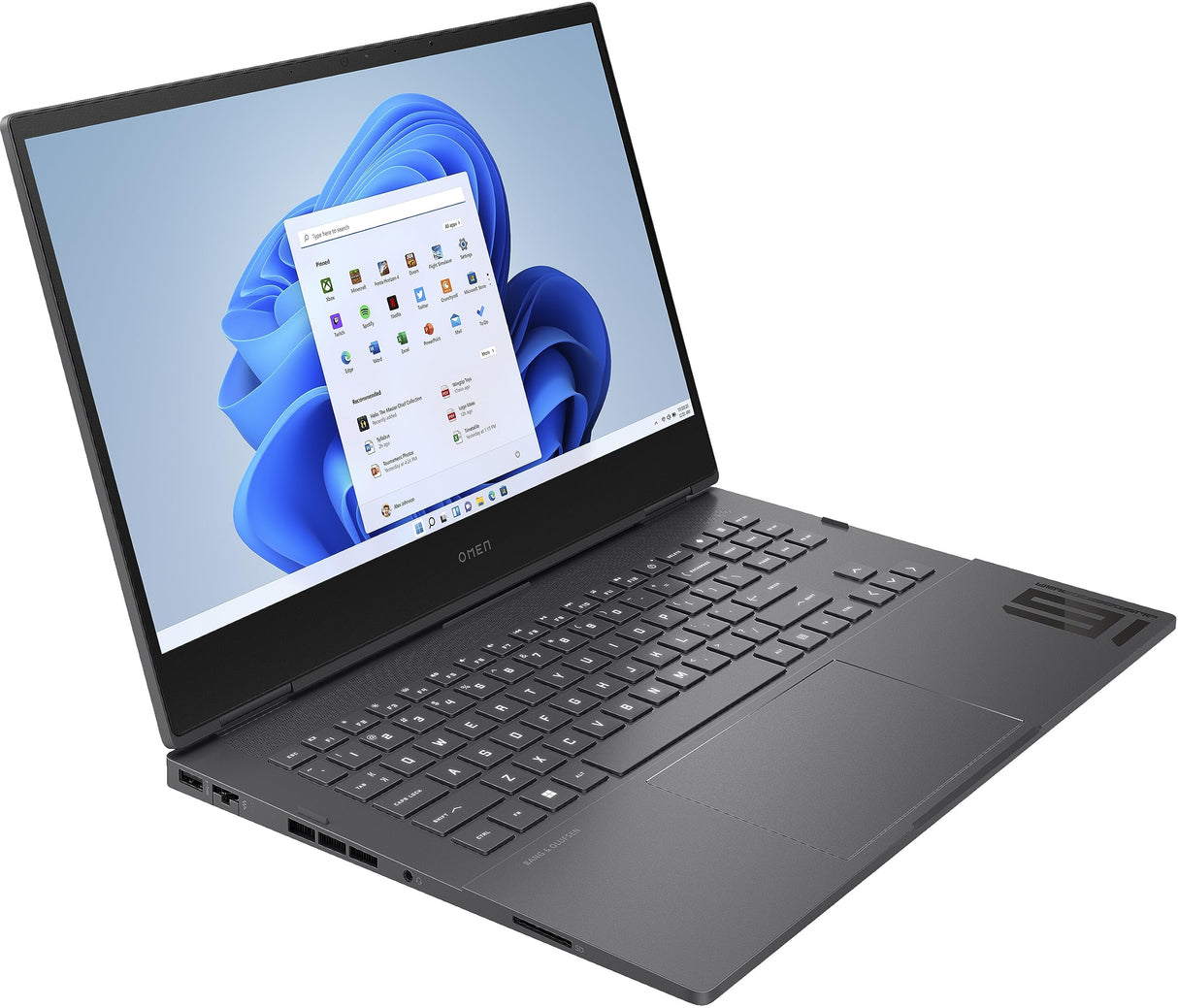 HP OMEN 16-n0000sf PC Portable Gaming 16,1" FHD IPS (AMD Ryzen 7 6800H, RAM 16 GB, SSD de 1 TB, NVIDIA GeForce RTX 3070 Ti, AZERTY, Windows 11 Familia) Plata Mica