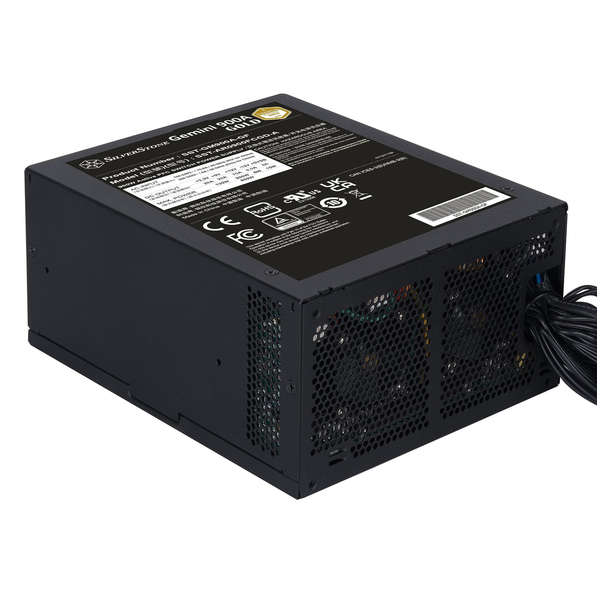 Silverstone SST-GM900A-GF, Fuente de alimentación ATX redundante Cybenetics Gold 900W
