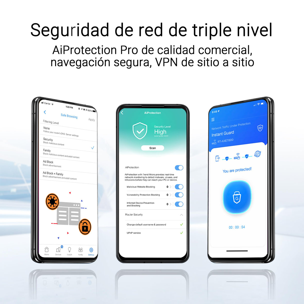 ASUS ZenWiFi BD4 2-Pack Mesh WiFi 7 de Doble Banda, 3600 Mbps, Cobertura de 470 m², Dos Puertos 2,5G, Controles de Seguridad y parentales incluidos, Smart Home Master SSIDs, Blanco