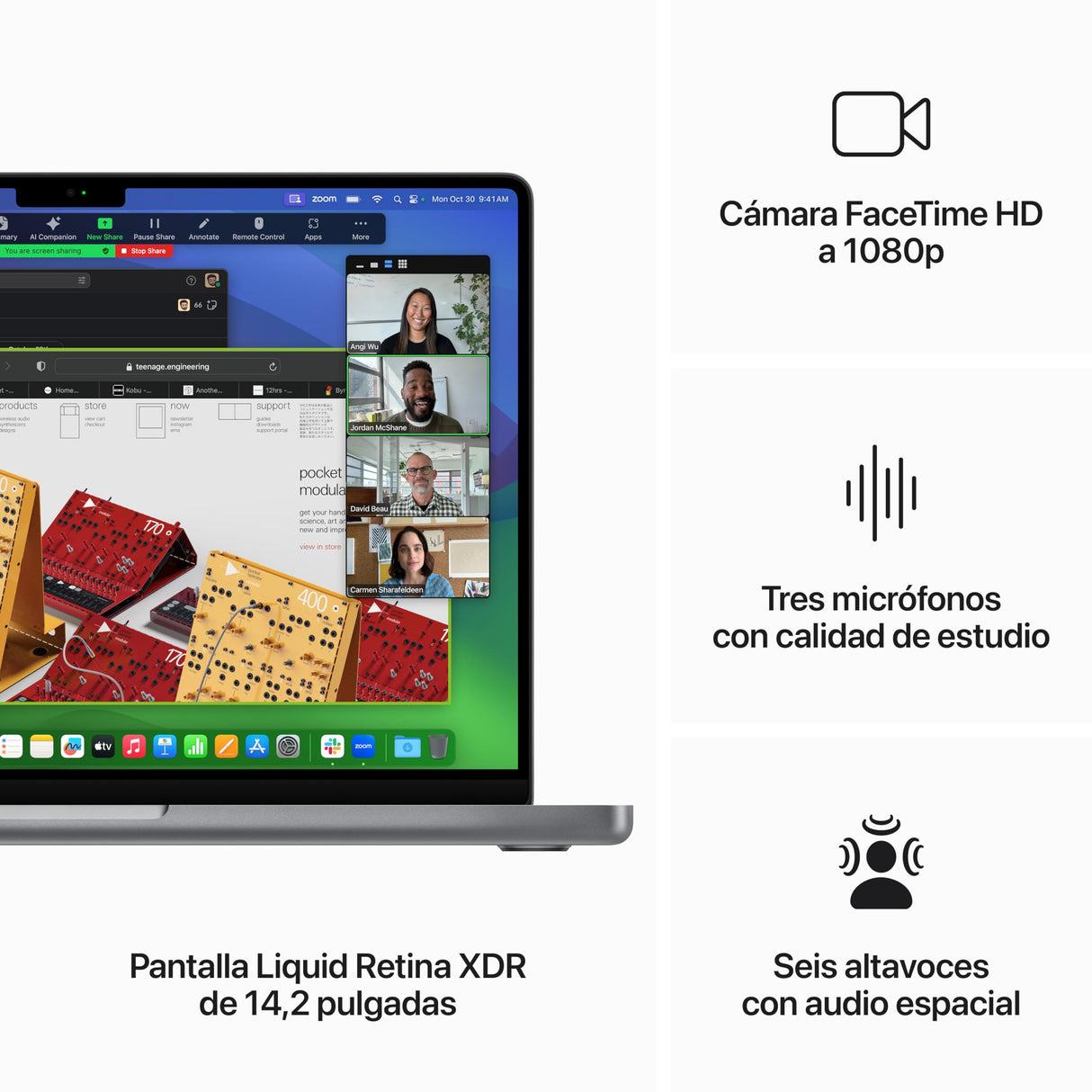 Apple 2023 Mac Book Pro Portátil con Chip M3: CPU de 8 núcleos, GPU de 10 núcleos, Pantalla Liquid Retina XDR de 14,2 Pulgadas, 8 GB de Memoria unificada, 512 GB de SSD, Gris Espacial