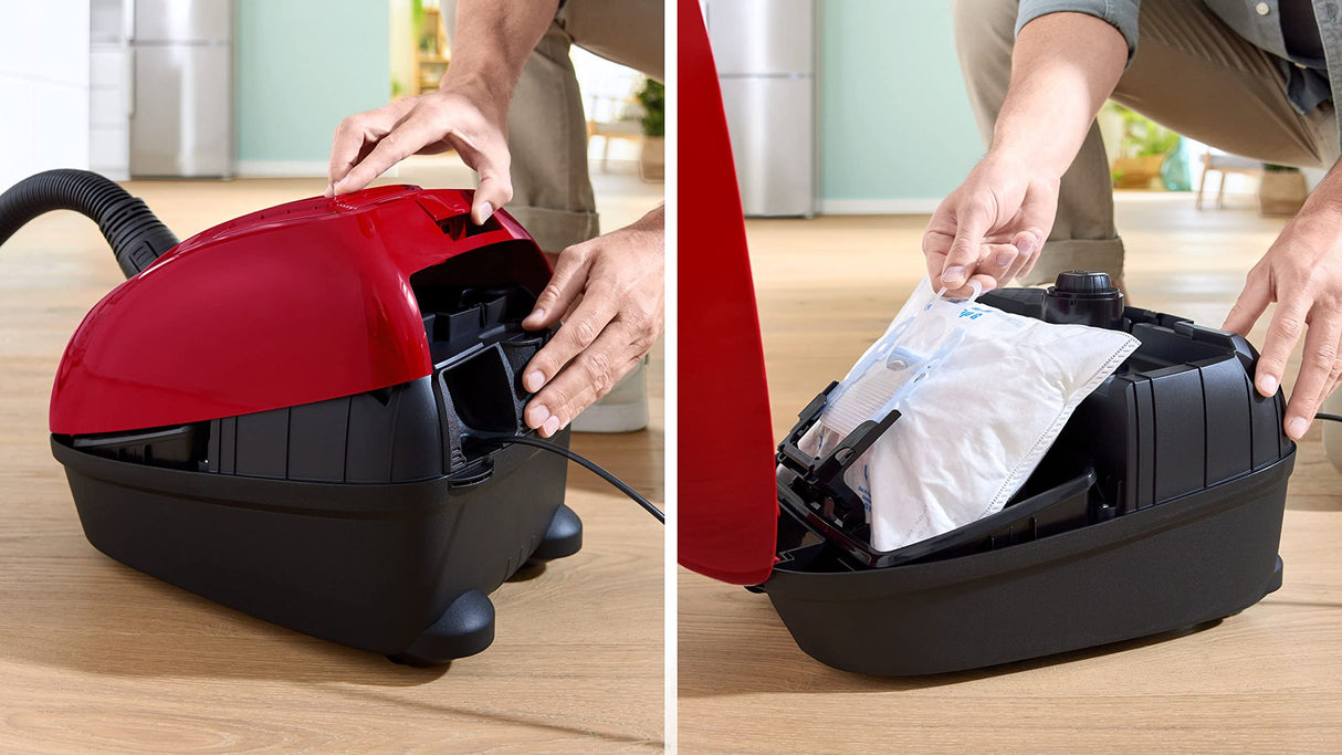 Bosch - Aspirador con Bolsa,Serie 4,Filtro higiénico PureAir, Rojo, BGB38RD2
