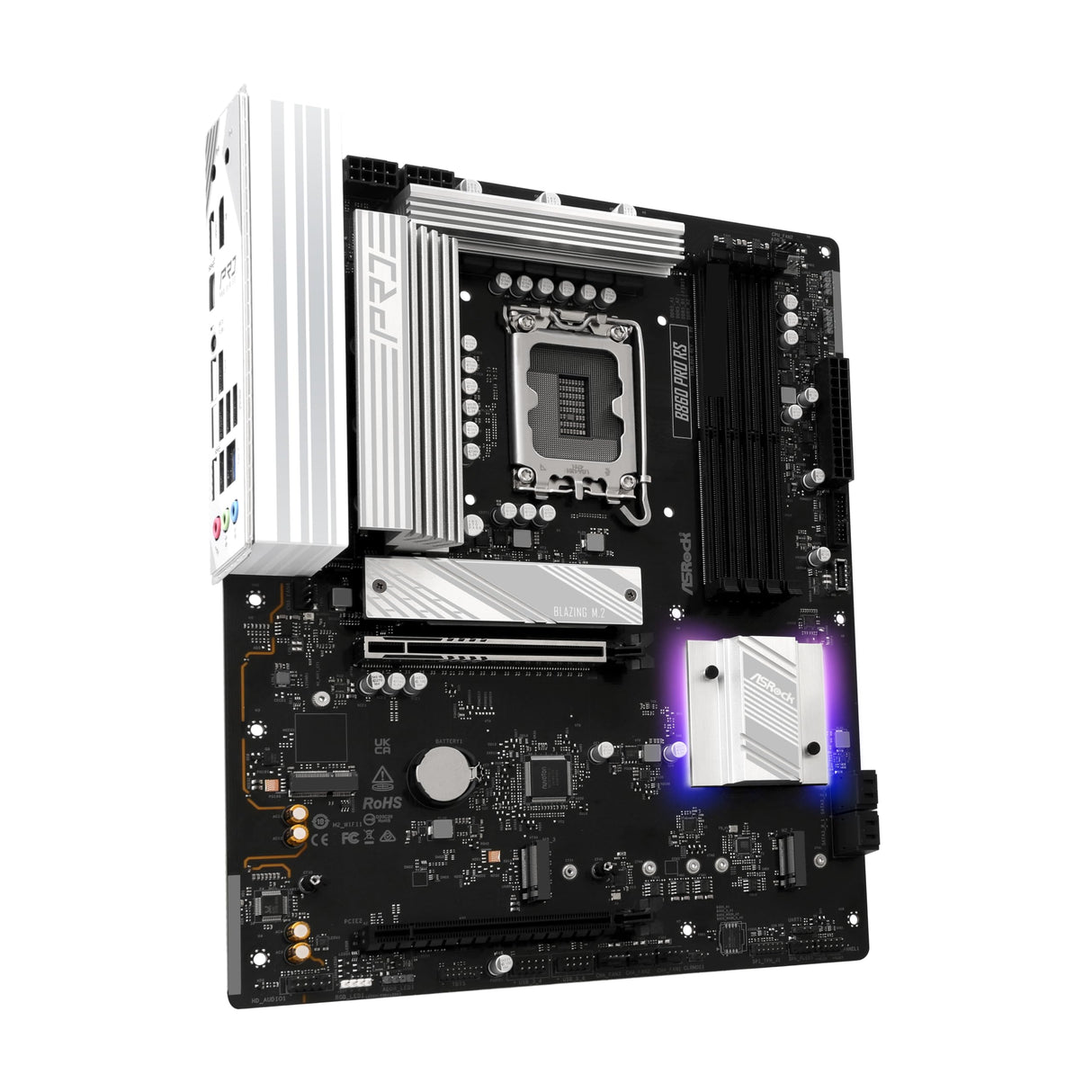 ASRock B860 Pro RS Intel Core Ultra DDR5 8666MHz 256GB M.2 LGA1851 ATX SATA3 6.0Gb/s PCIe 5.0 BIOS Flashback