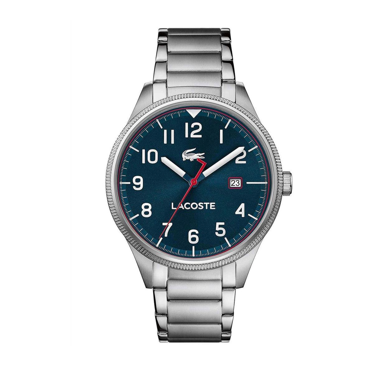 Lacoste Reloj Analógico de Cuarzo para Hombre Colección Continental con Correa de Acero Inoxidable Plateada - 2011022