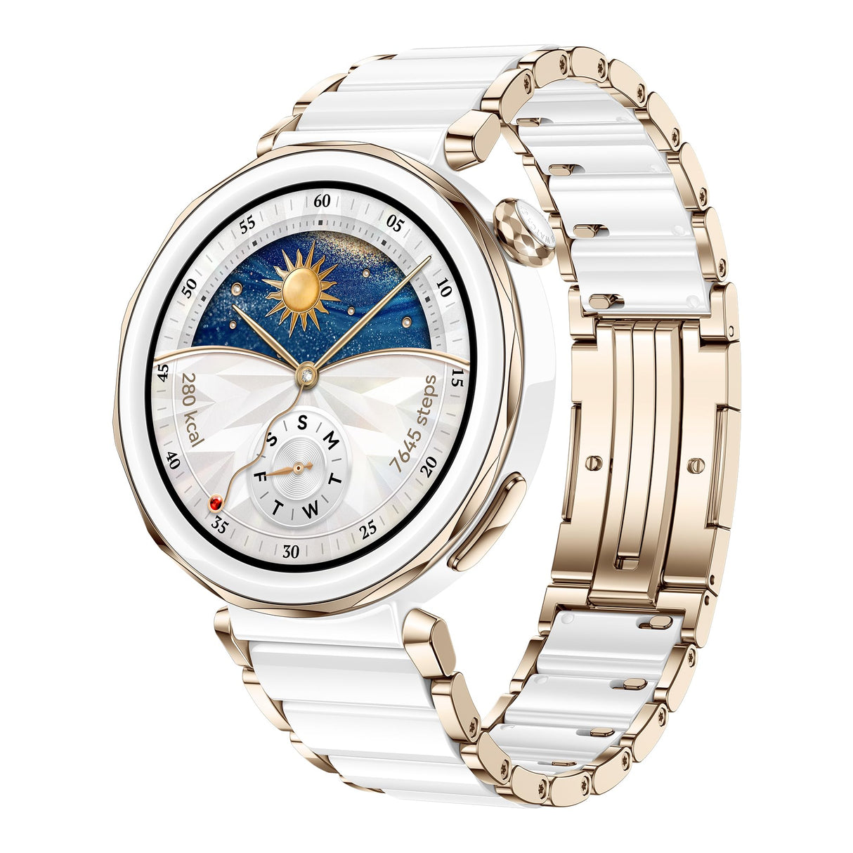 HUAWEI Watch GT 5 Pro 42mm Smartwatch, Silueta con Diseño Sofisticado, Monitorización de ECG, Running y Ciclismo, Seguimiento de Salud, 7 Días de Duración, iOS & Android, GPS, Cerámica Blanca