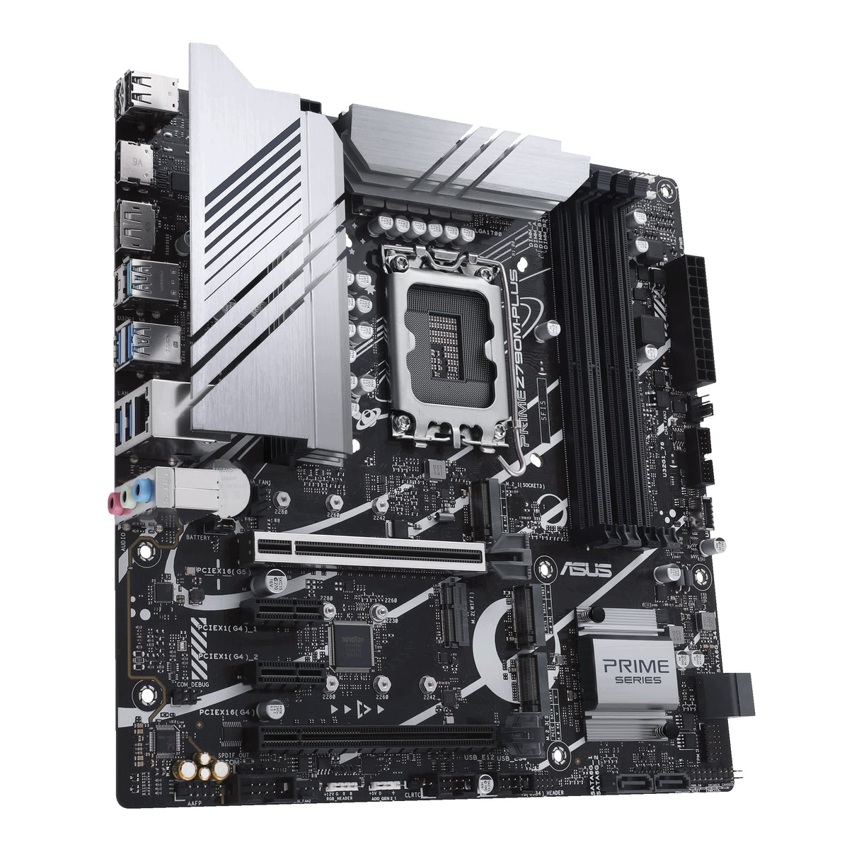 ASUS Prime Z790M-Plus LGA 1700 (Intel 12ª y 13ª generación) microATX Placa Base (PCIe 5.0, 3 Ranuras M.2, 10+1 DrMOS, DDR5, 1 GB LAN, DP, USB 3.2 Gen2x2 Type-C, Frontal USB 3.2 Gen 1 Type-C,