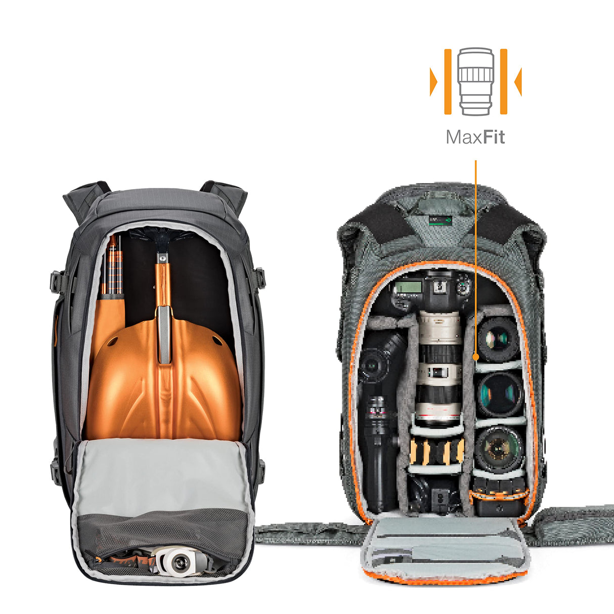 Lowepro Whistler 450 AW II, Mochila Fotográfica, Todo el Año, Tejido Reciclado, Todos los Clima, para Profesionales,Espacio para Portátil de 15", Almohadillas Insertables, Cámara Mirrorless/DSLR, Gris