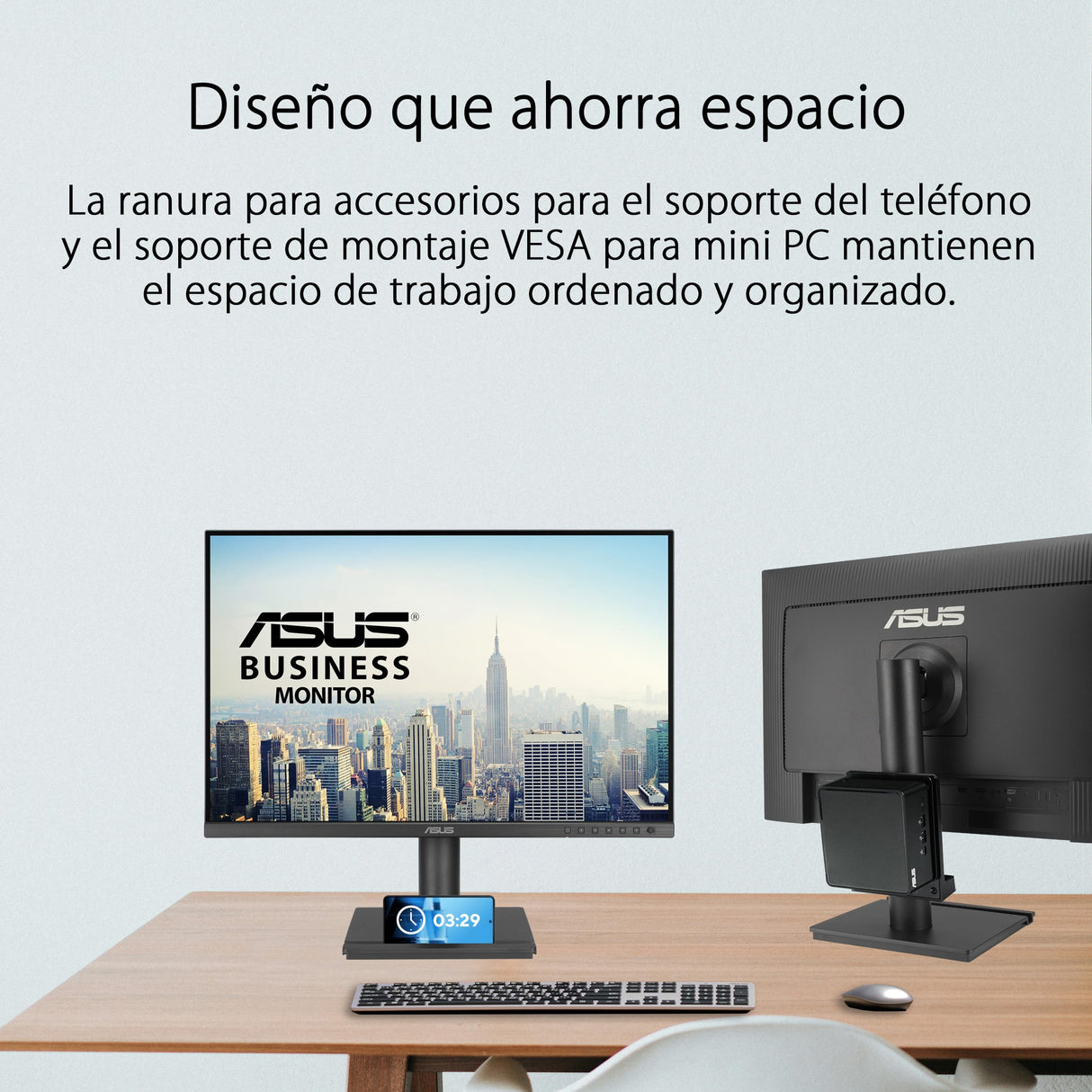 ASUS BE248QF Monitor Profesional de 24.1 Pulgadas, WUXGA 1920 x 1200, IPS, 100Hz, sin Marco, diseño ergonómico, HDMI, Eye Care, luz Azul Baja, antiparpadeo, Montaje en Pared, sostenibilidad