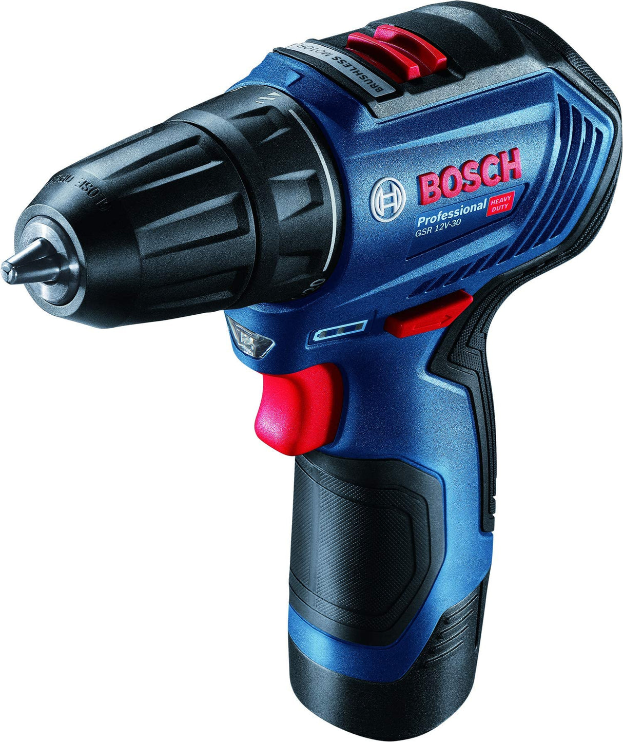 Bosch GSR 12 V-30 Taladro/atornillador a batería (2× GBA 12V 2.0 Ah + GAL 12V-40 + (Brushless))