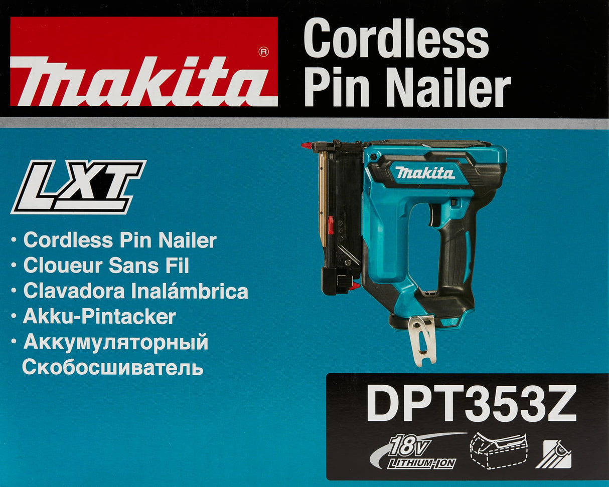 Makita Clavadora LXT de iones de litio DPT353Z de 18 V, baterías y cargador no incluidos