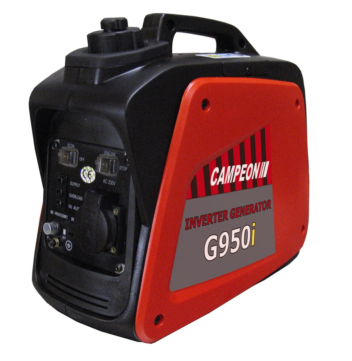 Campeón G-950i - Generador con bajo consumo de combustible, a gasolina, Rojo, Negro.