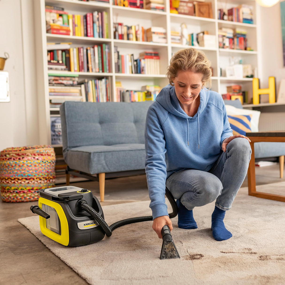 Kärcher Lava-Aspiradora Se 3-18 Compact a Batería 18 V, Potencia: 200 W, Área: 6,5 M², Duración de Batería: 12-24 Min, Recipiente de Agua: 1,6 L, Funciona con la Batería 18 V, Batería no incluida
