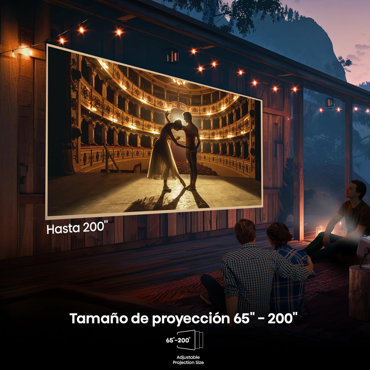 Hisense M2SE Pro - Mini Proyector Laser Trichroma UHD 4K Smart TV, 65 a 200 Pulgadas, 1150 Lumen, Dolby Vision, Audio 2x10W, Zoom Óptico, Autoenfoque, Protección Ocular, Auto-Corrección Trapezoidal