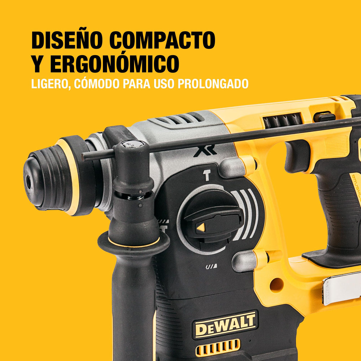 DEWALT Taladro Percutor Sin Escobillas SDS-Plus XR 18V de 24mm, No incluye Batería ni Cargador, DCH273N-XJ