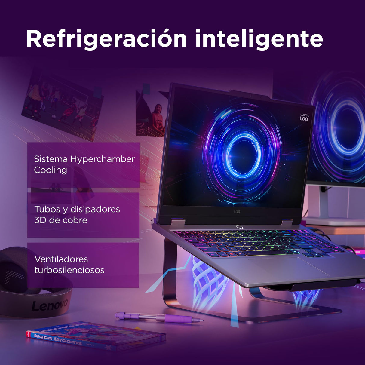 Lenovo LOQ Gen 10 - Portátil Gaming IA 15.6" FHD (Intel Core i7-13650HX, NVIDIA GeForce RTX 5060, 32 GB RAM, 1 TB SSD, 144 Hz, Wi-Fi 6, Sin Sistema Operativo) QWERTY RGB 24 Zonas Español - Gris