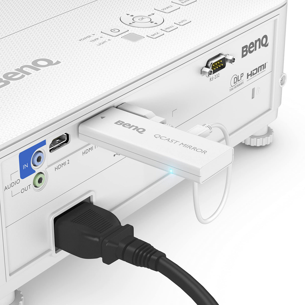 BenQ TH585P 1080p DLP Proyector Gaming 3500 LM ANSI, Baja latencia, Modo de Juego Mejorado, 95% Rec.709, HDMI, 3D, Altavoz 10W, corrección Trapezoidal automática, Desplazamiento Digital de la Lente