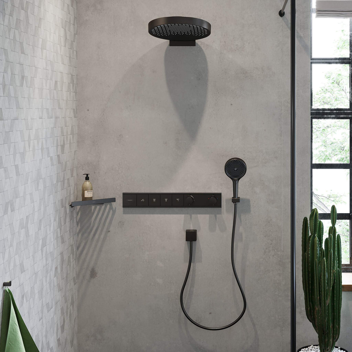 hansgrohe 15382340 Termostato, Cromo Negro Cepillado