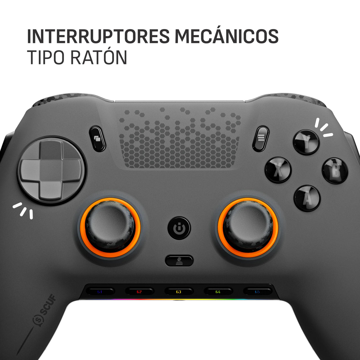 SCUF ENVISION PRO Wireless V1 (2023) Controlador para Juegos de PC - Cinco Teclas G Reasignables - Paletas Traseras Reasignables - Disparadores Instantáneos - Compatible con iCUE - Gris Metalizado
