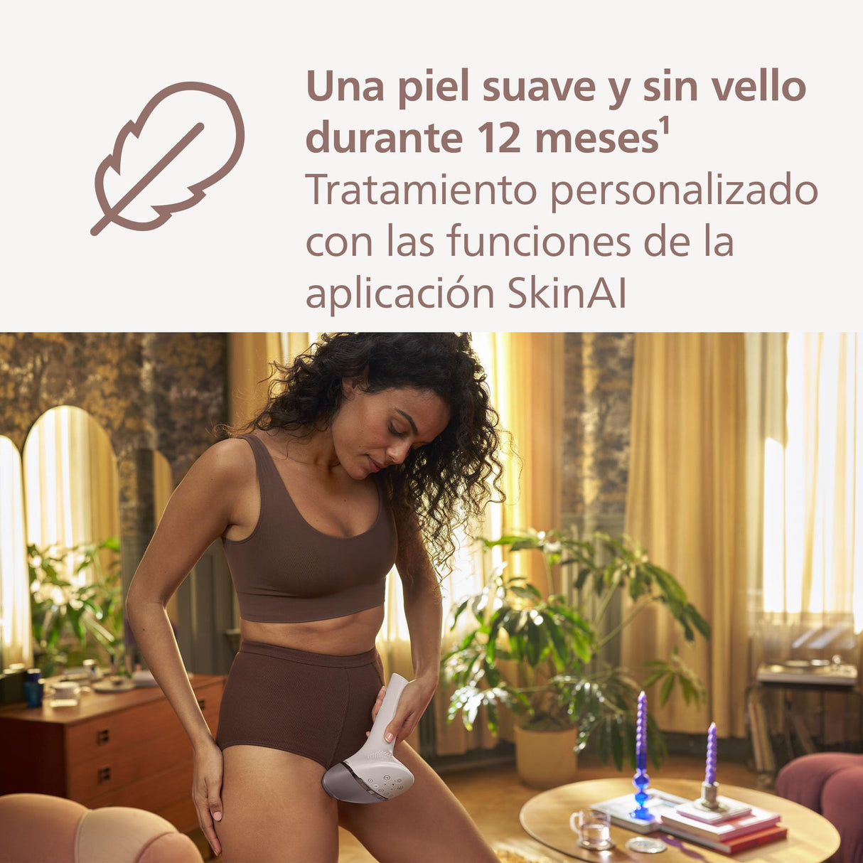 Philips Lumea Serie 9900, depiladora IPL con Inteligencia Artificial, tratamiento personalizado, 4 accesorios para el cuerpo, la cara, la zona del bikini y las axilas, con cable y sin cable, BRI951/00