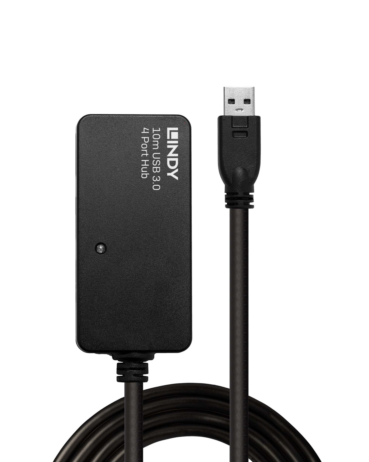 Lindy 43159 Cable Extensor USB 3.0 con concentrador de 3 Puertos, 10 Metros, 5 Gbps