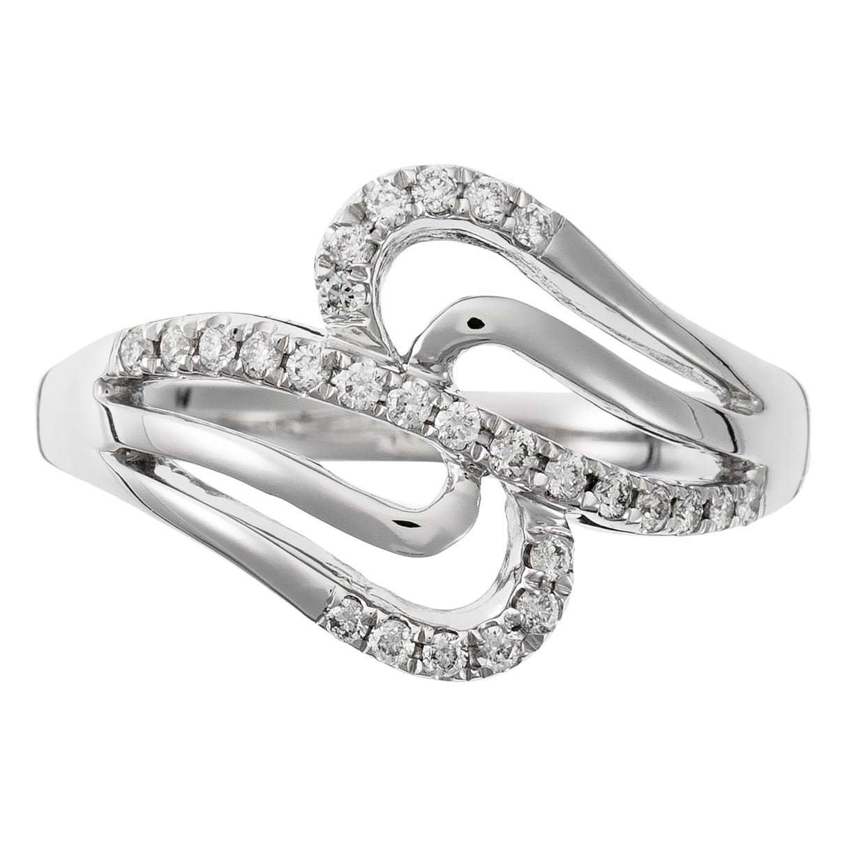 Orphelia Mujer 18 k (750) oro blanco redondo blanco diamante