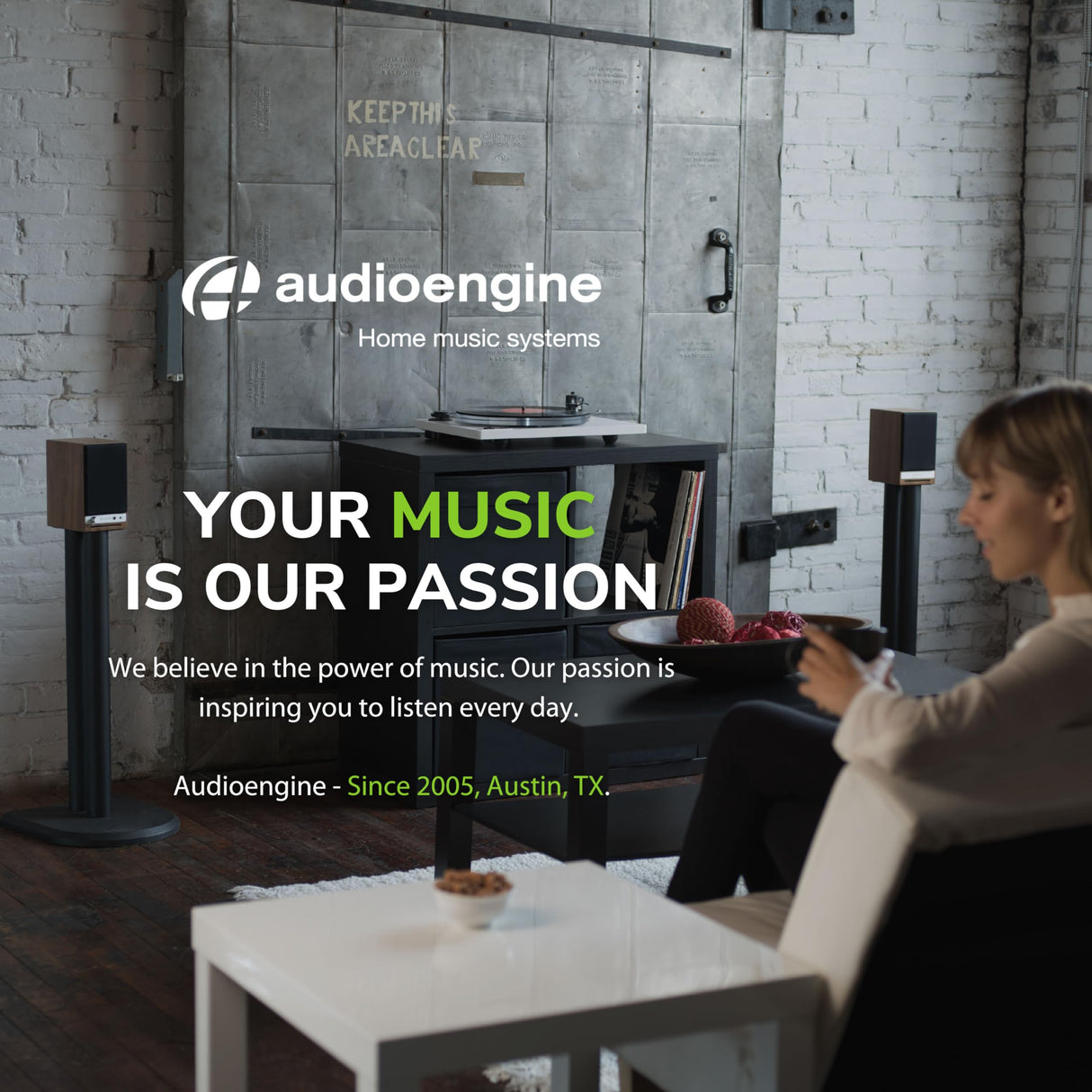 Audioengine A2 HD 60W Enceintes de Bureau alimentées Sans Fil | DAC 24 bits USB et amplificateur analogique intégrés | aptX HD Bluetooth, entrées USB, RCA et 3, 5 mm | Cbles Inclus (Noir)