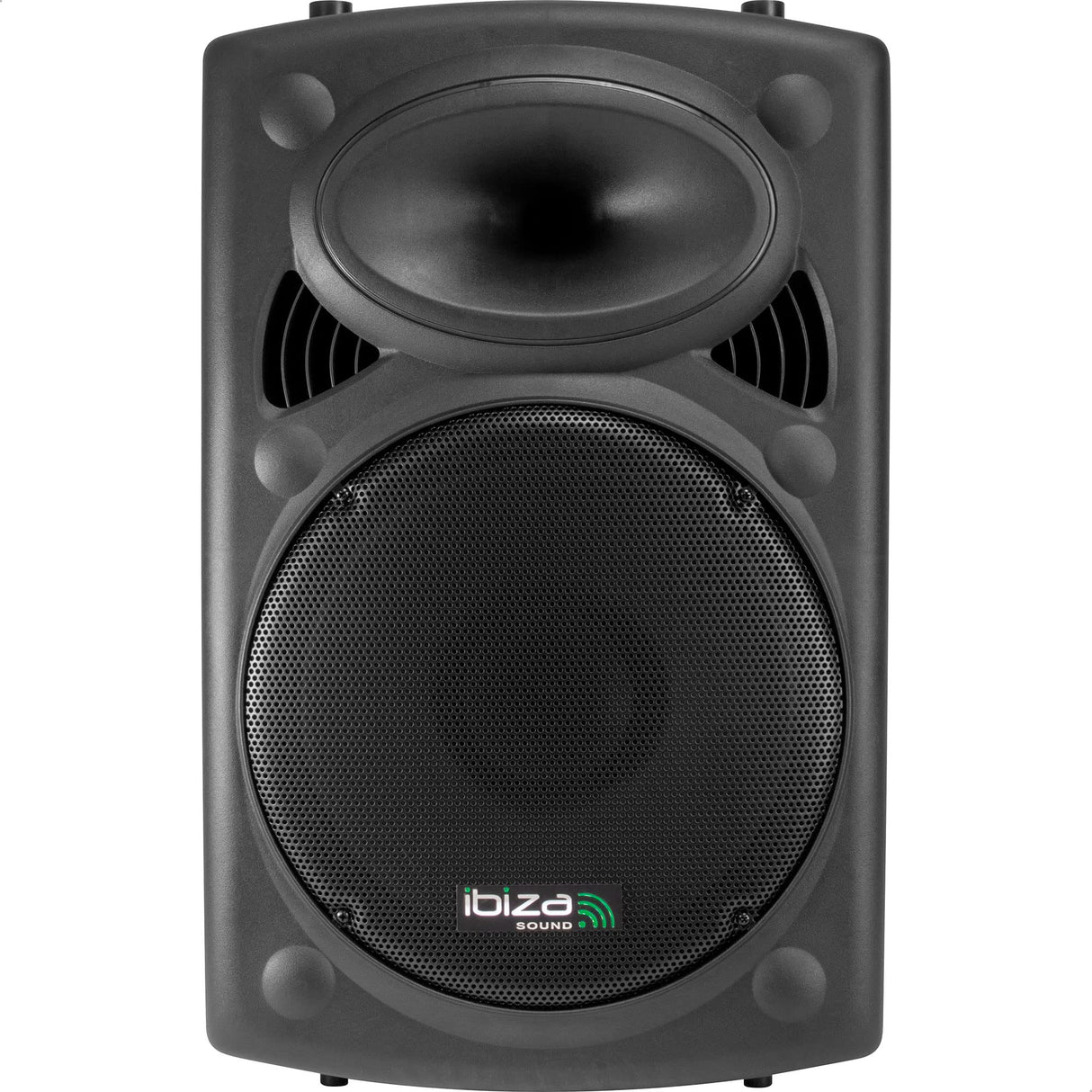 Ibiza - PORT15UHF-BT - Altavoz portátil 15"/800W MAX con 2 micrófonos (UHF), mando a distancia y funda protectora - Bluetooth, USB, SD & TWS - Autonomía de 6 a 8h - Speaker Box