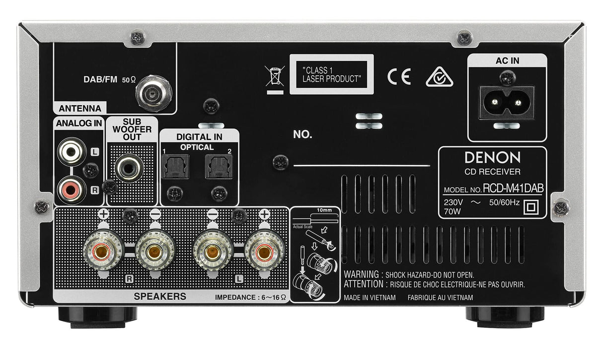 Marantz D-M 41 Sistema compacta Hi-FI 2x 30W de potencia de salida de plata / negro