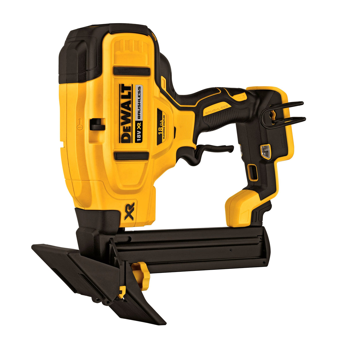DEWALT DCN682N - Grapadora inalámbrica XR sin escobillas para pisos, V, amarillo/negro, calibre 18