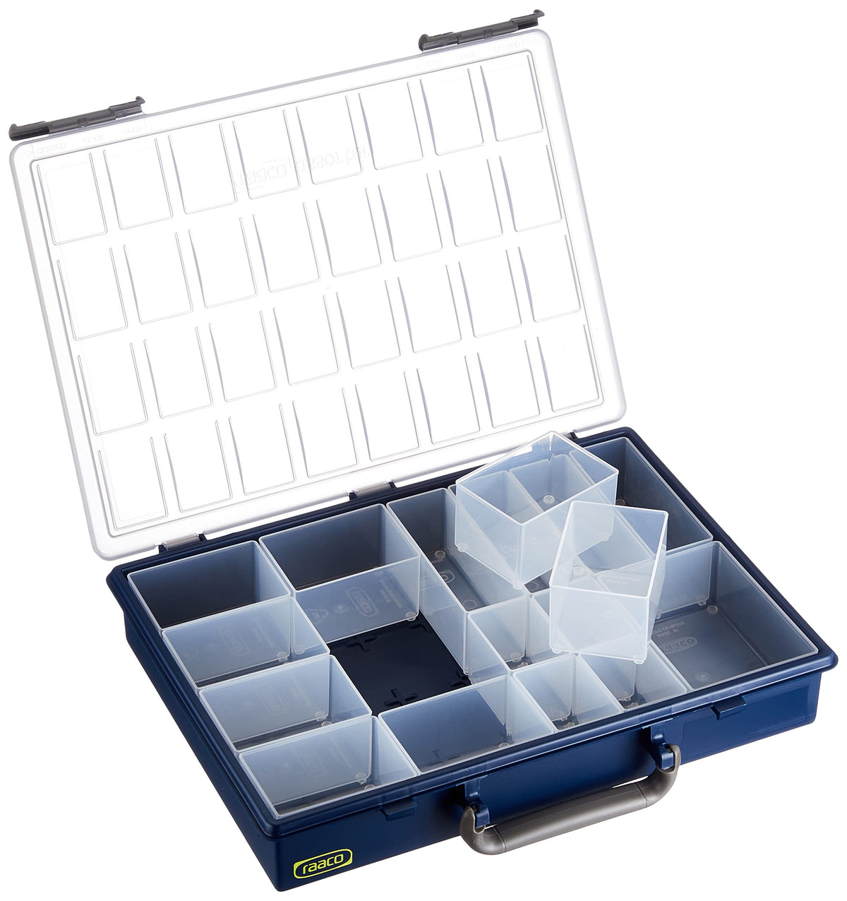 MM Spezial - Organizador de herramientas con 4 compartimentos, color azul