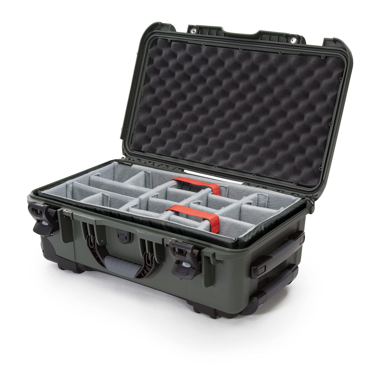 Nanuk 935 - Funda rígida Impermeable con Ruedas y Divisor Acolchado, Color Verde Oliva