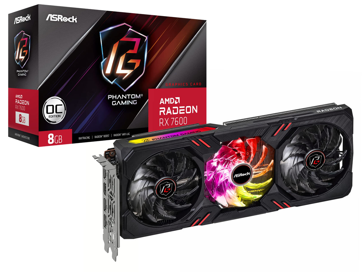 ASRock Radeon RX 7600 Phantom Gaming 8G OC