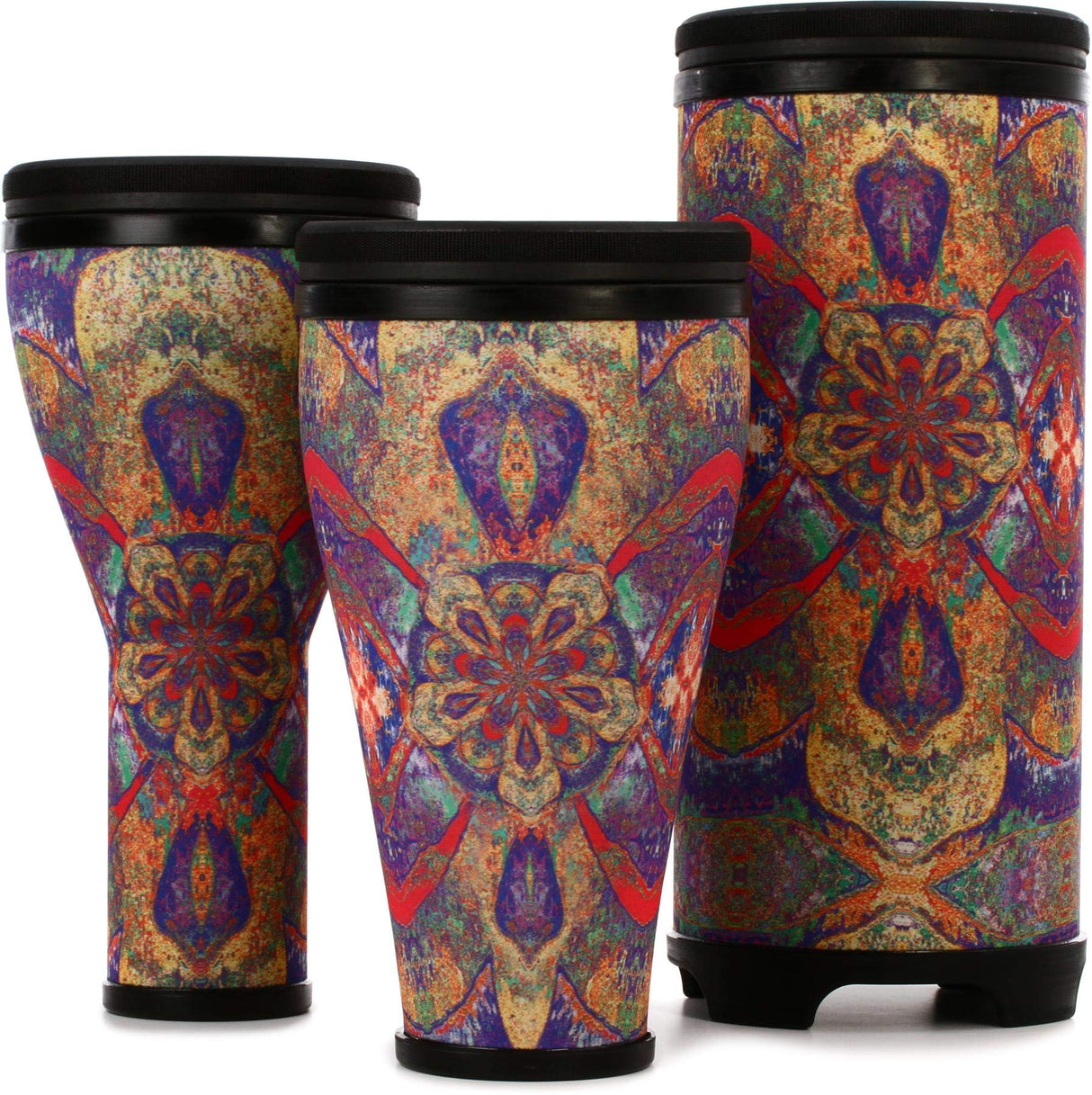 Remo World Percussion Sets Festival Combo Pack (1x Djembe, 1x Timbau, 1x Tubano) Morado DP-2510-AA-65