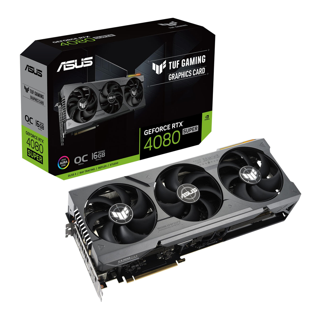 ASUS TUF Gaming NVIDIA GeForce RTX 4080 Super OC Edition - Tarjeta gráfica Gaming (PCIe 4.0, 16GB GDDR6X, HDMI 2.1a, DisplayPort 1.4a)