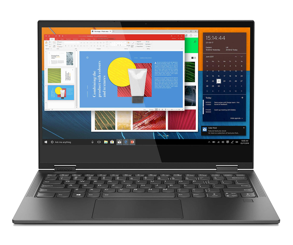 Lenovo Yoga C630 - Portátil Convertible 13.3" FullHD - (Qualcomm Snapdragon 850, 8GB RAM, 256GB SSD, Integrated Qualcomm Adreno 630 Graphics, Windows 10 Home en modo S), Gris - Teclado QWERTY Español