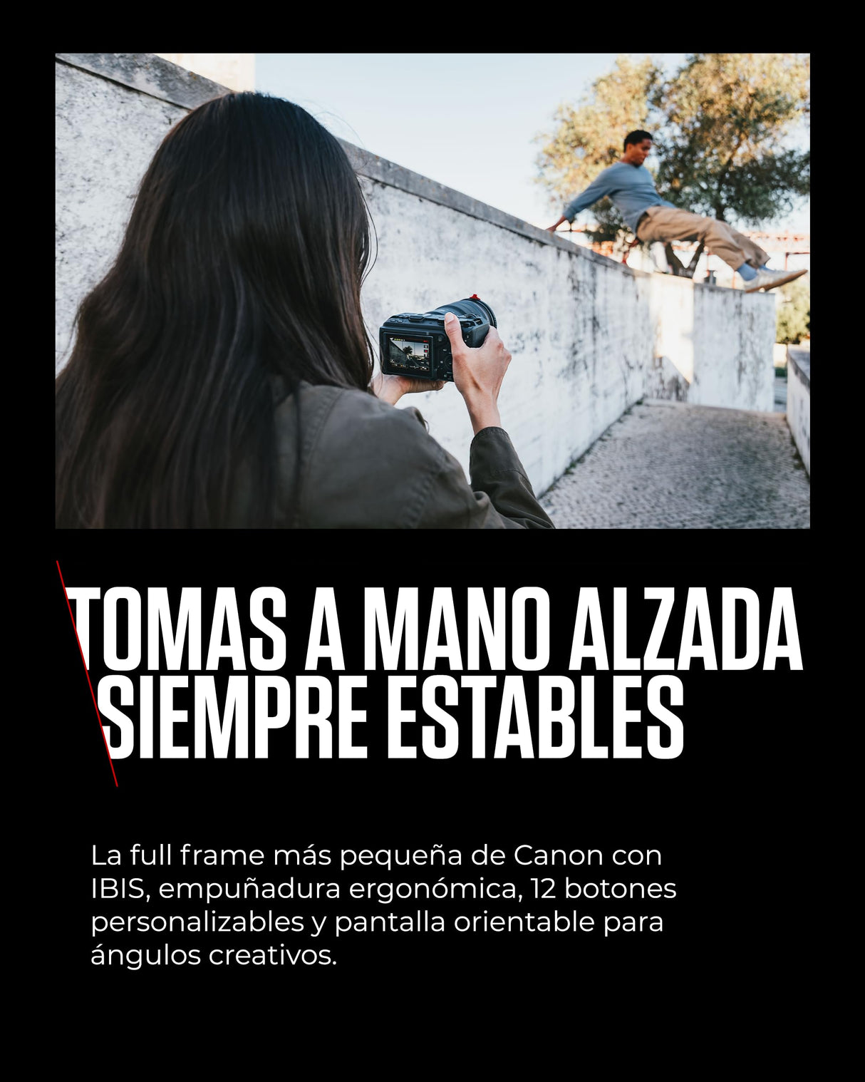 Canon EOS R6 V Cámara Mirrorless Compacta Full Frame | Vídeo 7K Raw, Estabilización Imagen y Open Gate Recording | Creación Contenido, Vlogging, Viajes | Compatible Objetivos RF