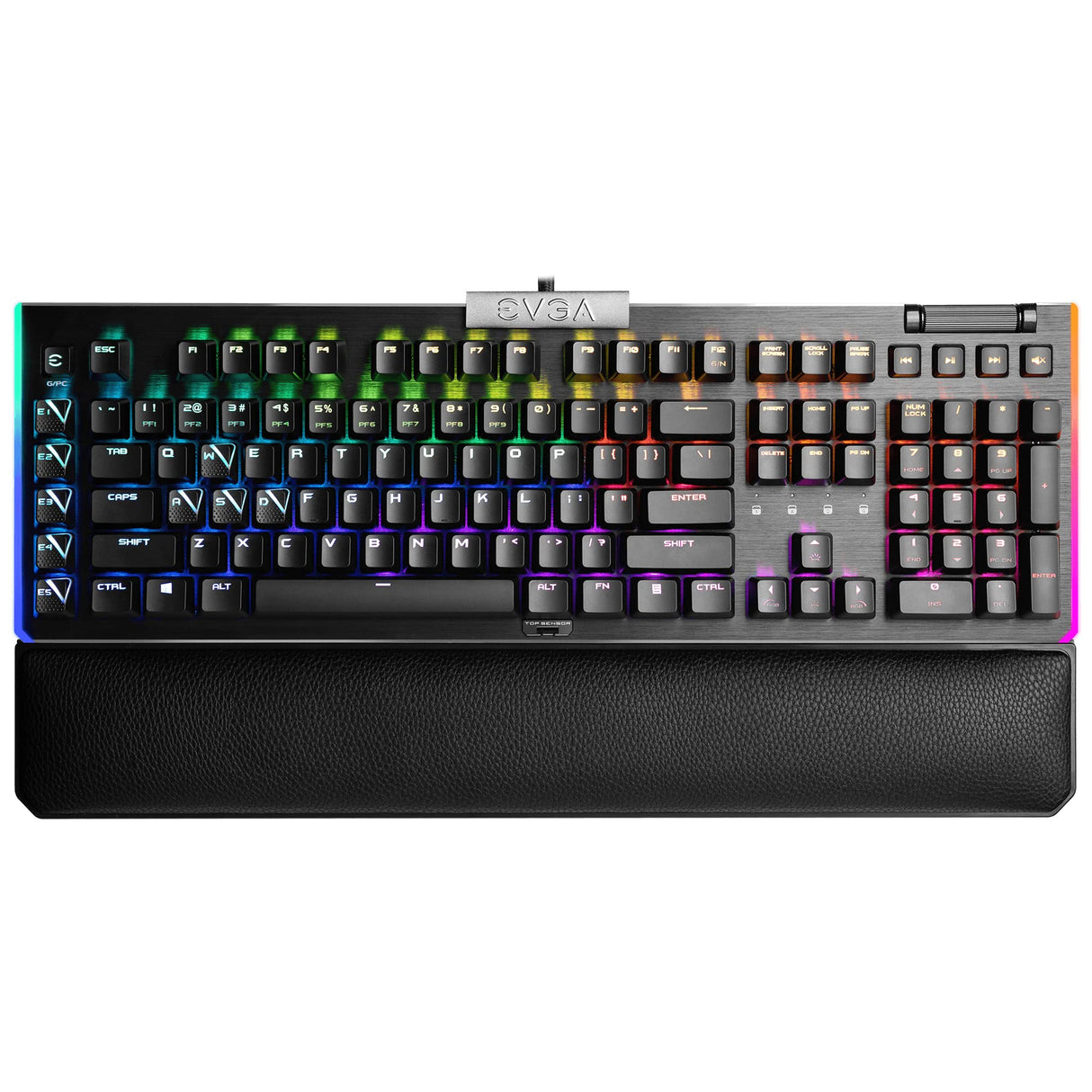 EVGA Teclado mecánico óptico Z20 RGB (Interruptor Lineal) para Juegos, diseño de EE. UU. 811-W1-20US-KR