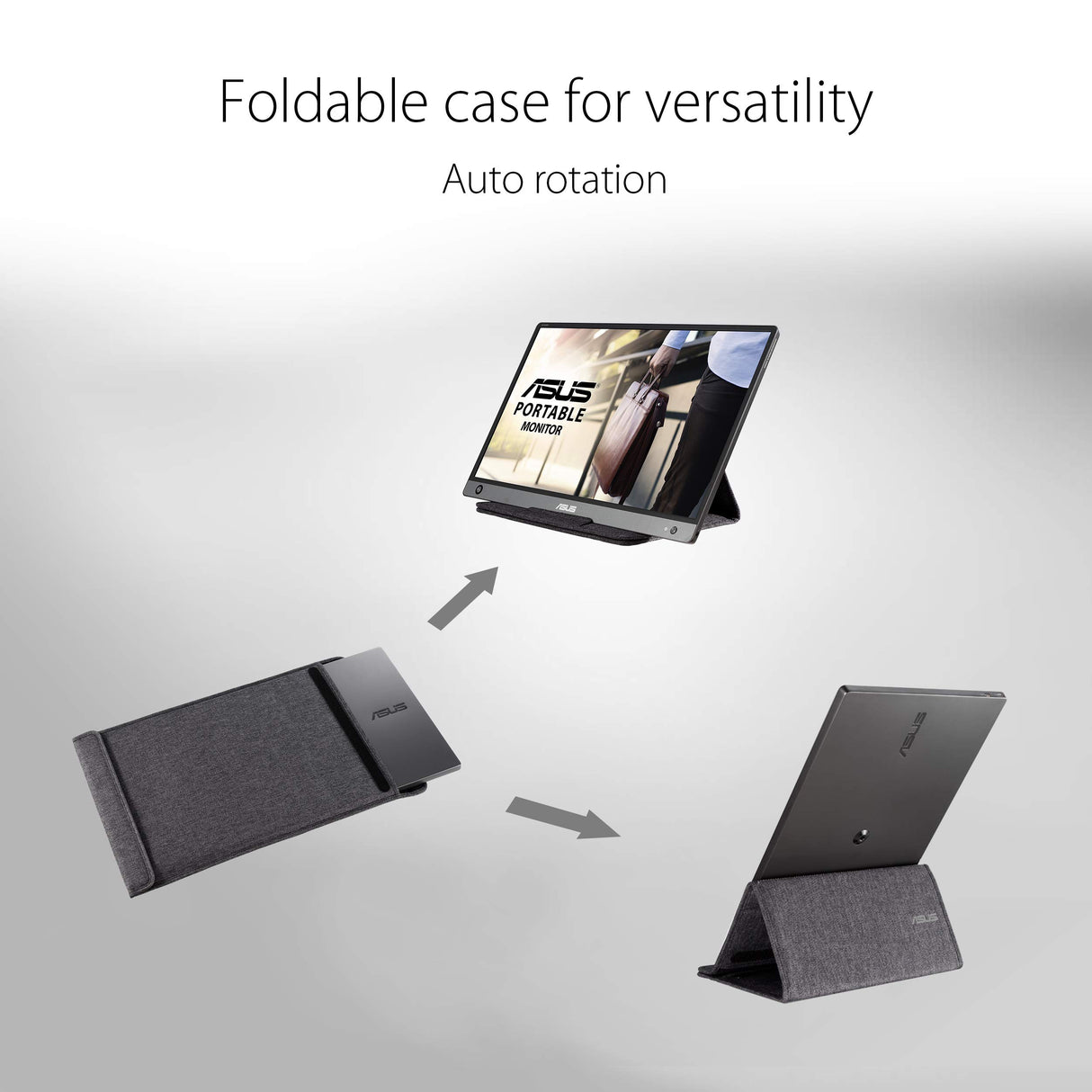 ASUS ZenScreen MB165B Monitor Portátil USB, 15,6", HD (1366 x 768), Marco Fino, Alimentación USB, Antirreflejos, 220cd/㎡, Negro