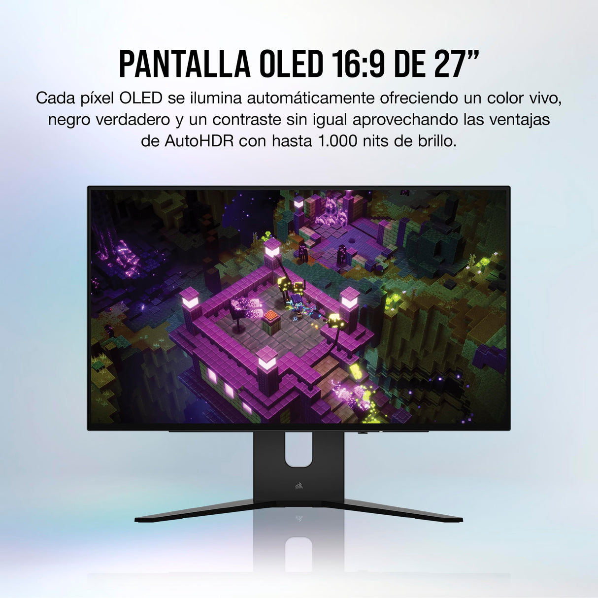 Corsair XENEON 27QHD240 27 Pulgadas OLED Monitor para Juegos - 2560 x 1440, 240Hz, 0.03ms, Compatible NVIDIA G-Sync, AMD FreeSync™ Premium, DisplayHDR10, HDMI 2.1 - Negro