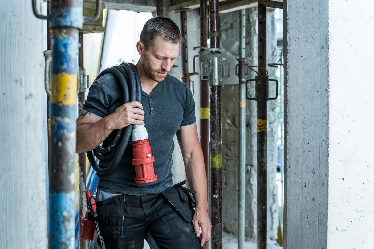 Brennenstuhl Professional Cable alargador CEE IP44 (Cable de 10m, Enchufe y Acoplamiento CEE, CEE 400V/63A, para Obras y Trabajo con Alta tensión, Fabricado en Alemania)