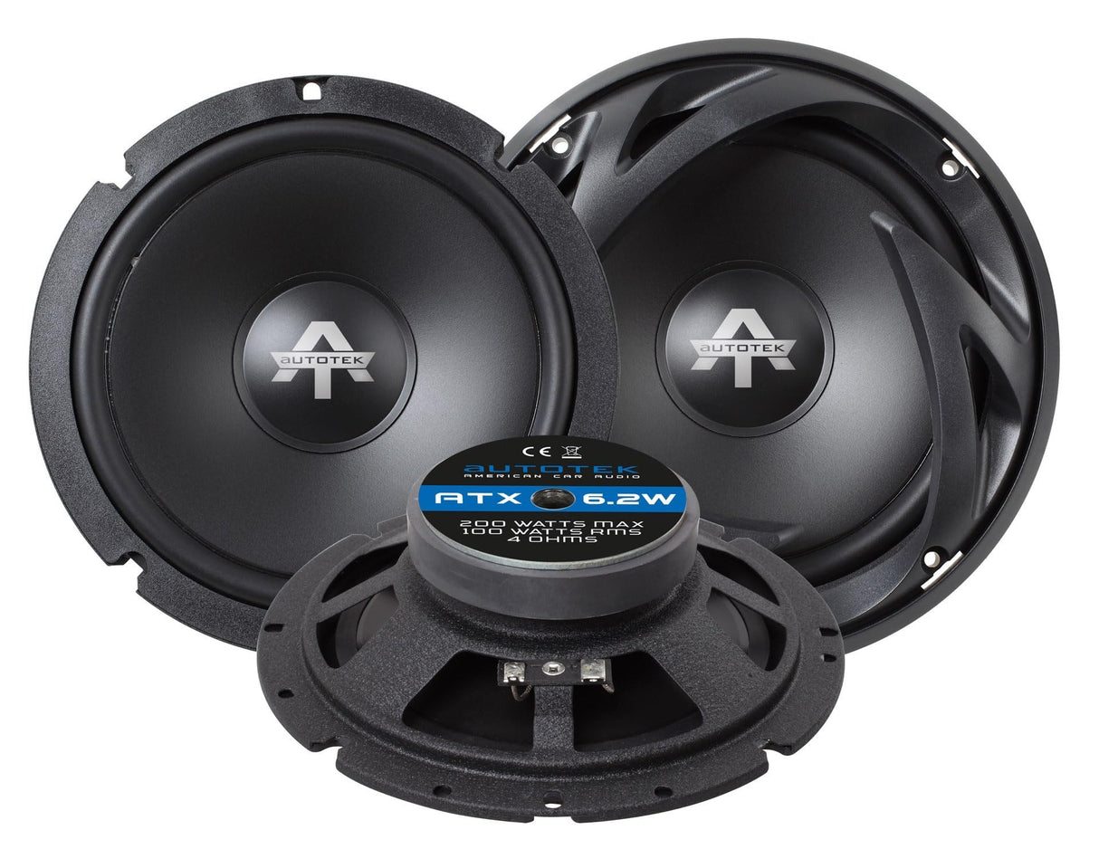 Autotek ATX - Altavoz empotrable de banda ancha (6,2 W, 200 W, contenido: 1 unidad)