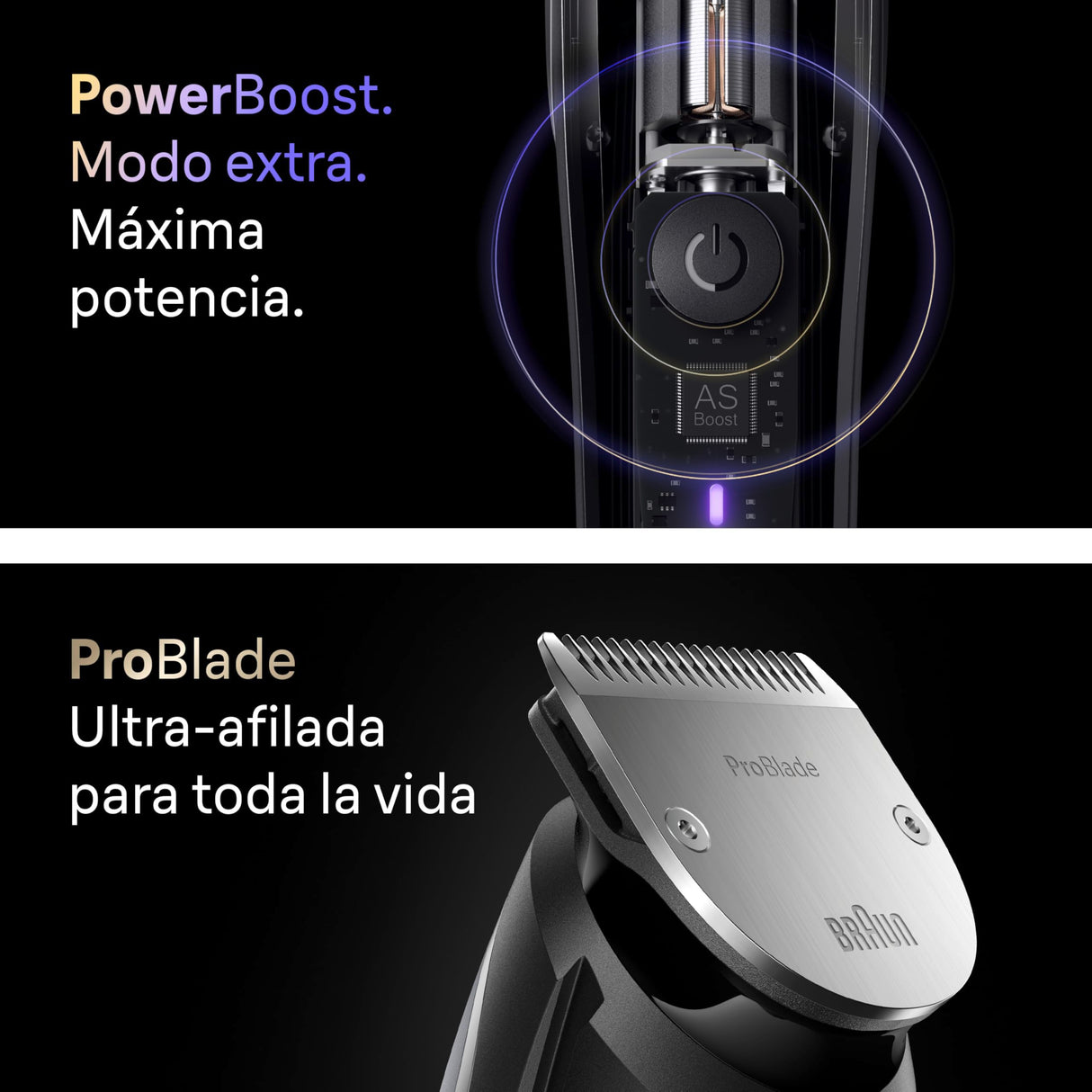Braun Recortadora De Barba Series 9 BT9545, +11 Accesorios Para Barba, 52 Longitudes, ProBlade, Cromo
