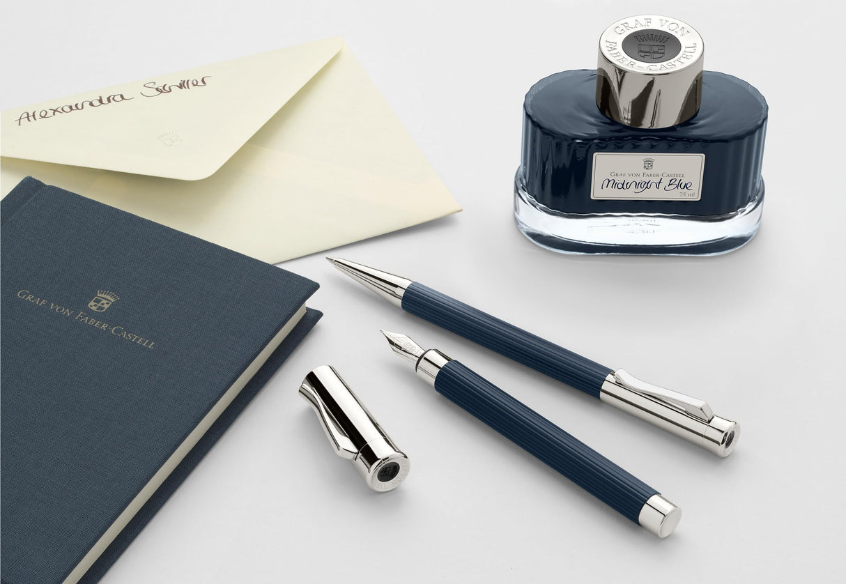 Graf von Faber-Castell 141710 Estilográfica Tamitio, azul noche M