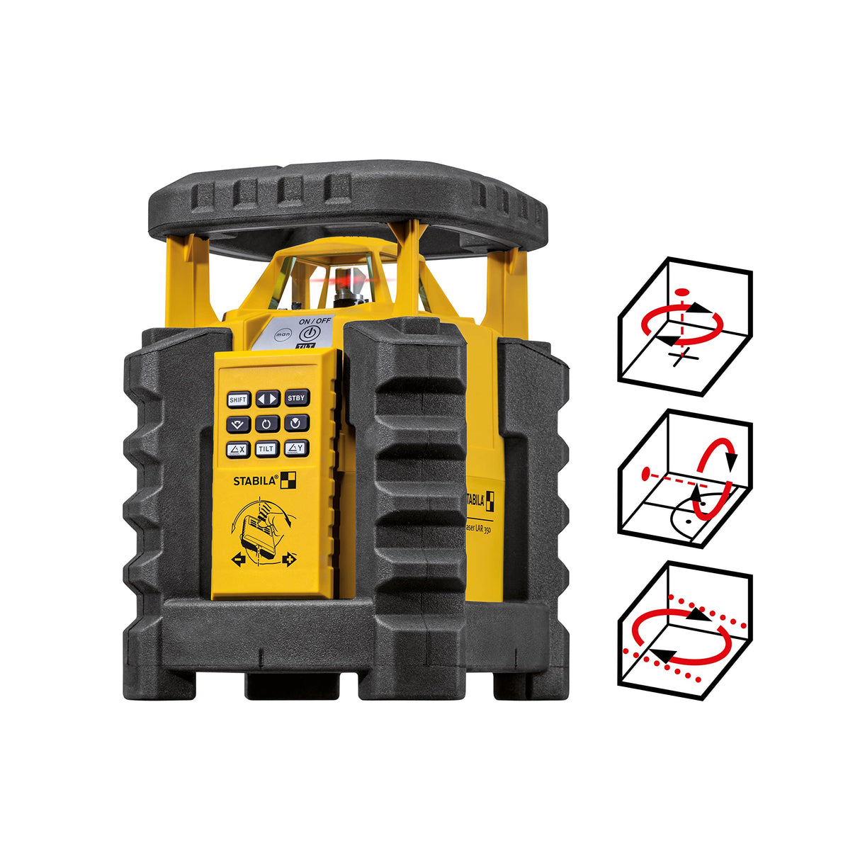 Stabila 19019 Láser rotativo, Amarillo, 7-teiliges Set
