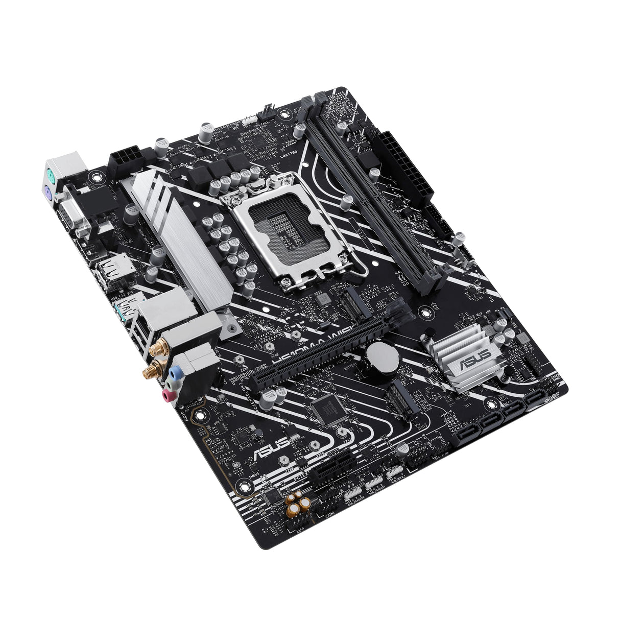 ASUS Prime H610M-A WiFi Intel H610 (LGA 1700) MATX Placa Base con PCIe 4.0, Ranuras M.2 duales, DDR5, Intel 1Gb Ethernet, DisplayPort, HDMI, VGA, Puertos USB 3.2Gen 2, cabeceras direccionables Gen 2,