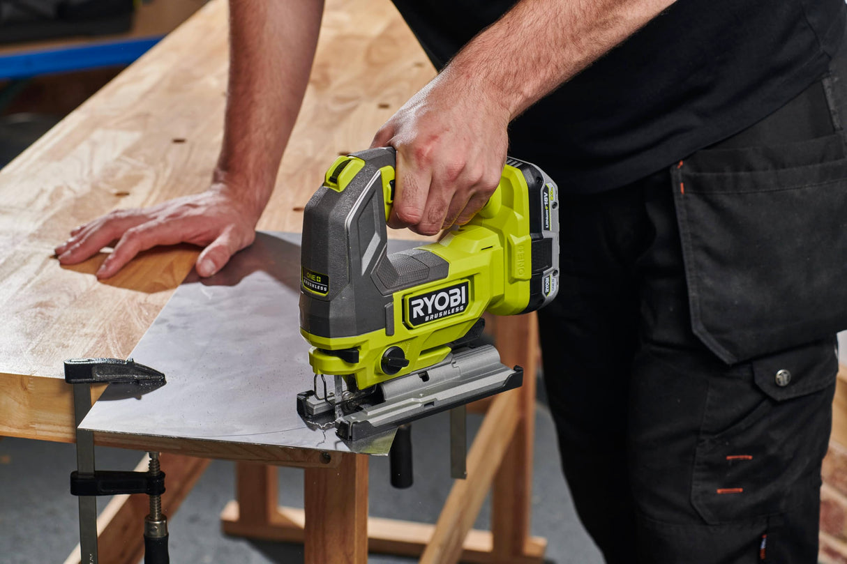 Ryobi - Sierra de calar inalámbrica 18V ONE+, Brushless, alta precisión