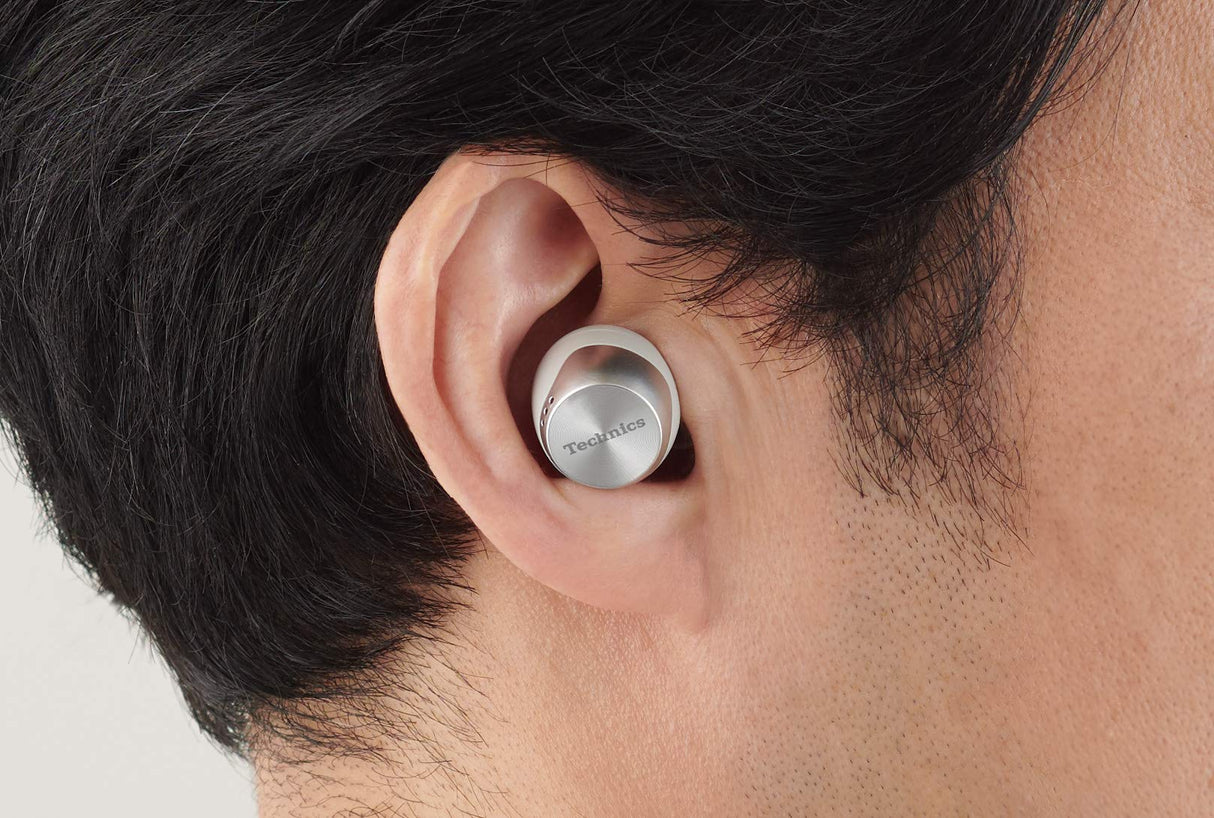 Technics EAH-AZ70WE-S - Auriculares True Wireless Noise-Cancelling control táctil(Bluetooth independiente, estuche de carga, resistente a sudor y agua, asistentes de voz) plata