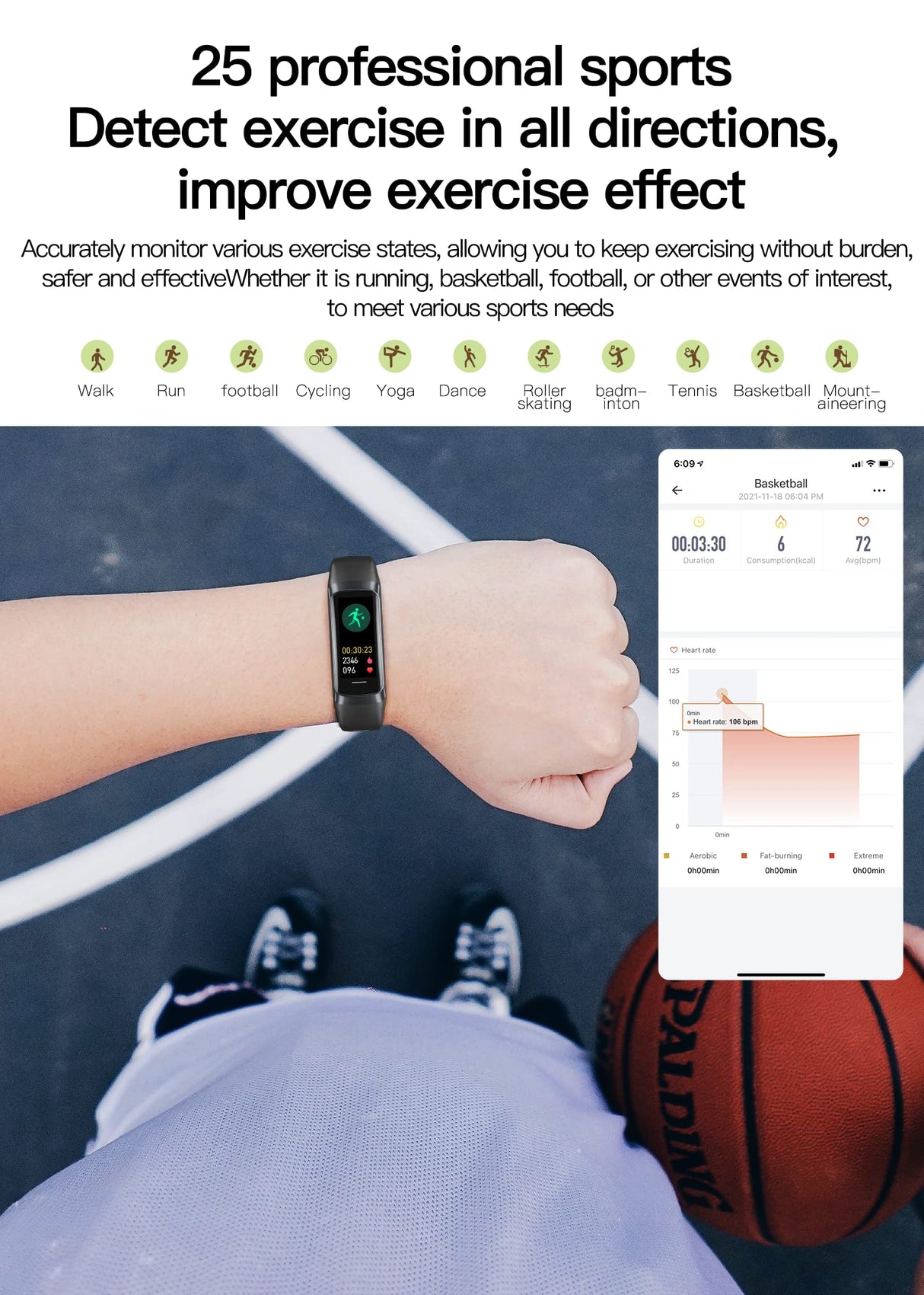 Varias Funciones Fitness Tracker Compatible con Android e iOS, GPS Smartwatch Detección de oxígeno en Sangre, Pink C60
