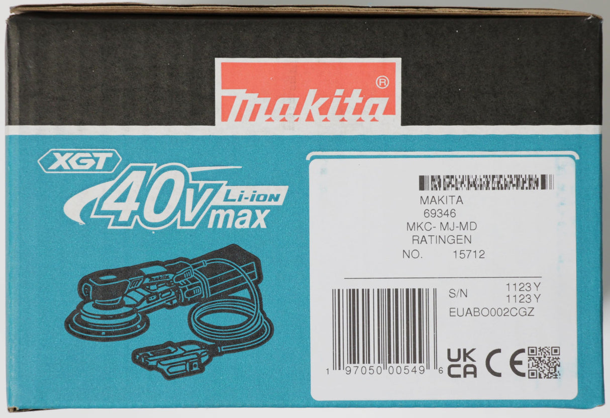 Makita BO002CGZ 40V Max Li-ion XGT 150mm Lijadora orbital aleatoria sin escobillas, baterías y cargador no incluidos