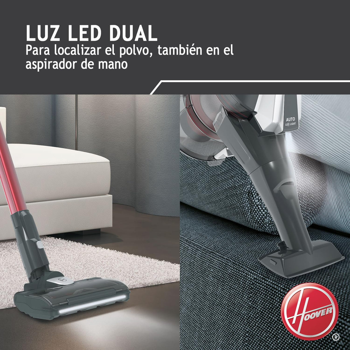 Hoover HF300 Home, HF322TH Aspiradora sin Cable, sin Bolsa, 3 en 1, Escoba, de Mano y Vertical, Rodillo 2 en 1 Suelos y Alfombras, Autonomía 40 min, Color Azul