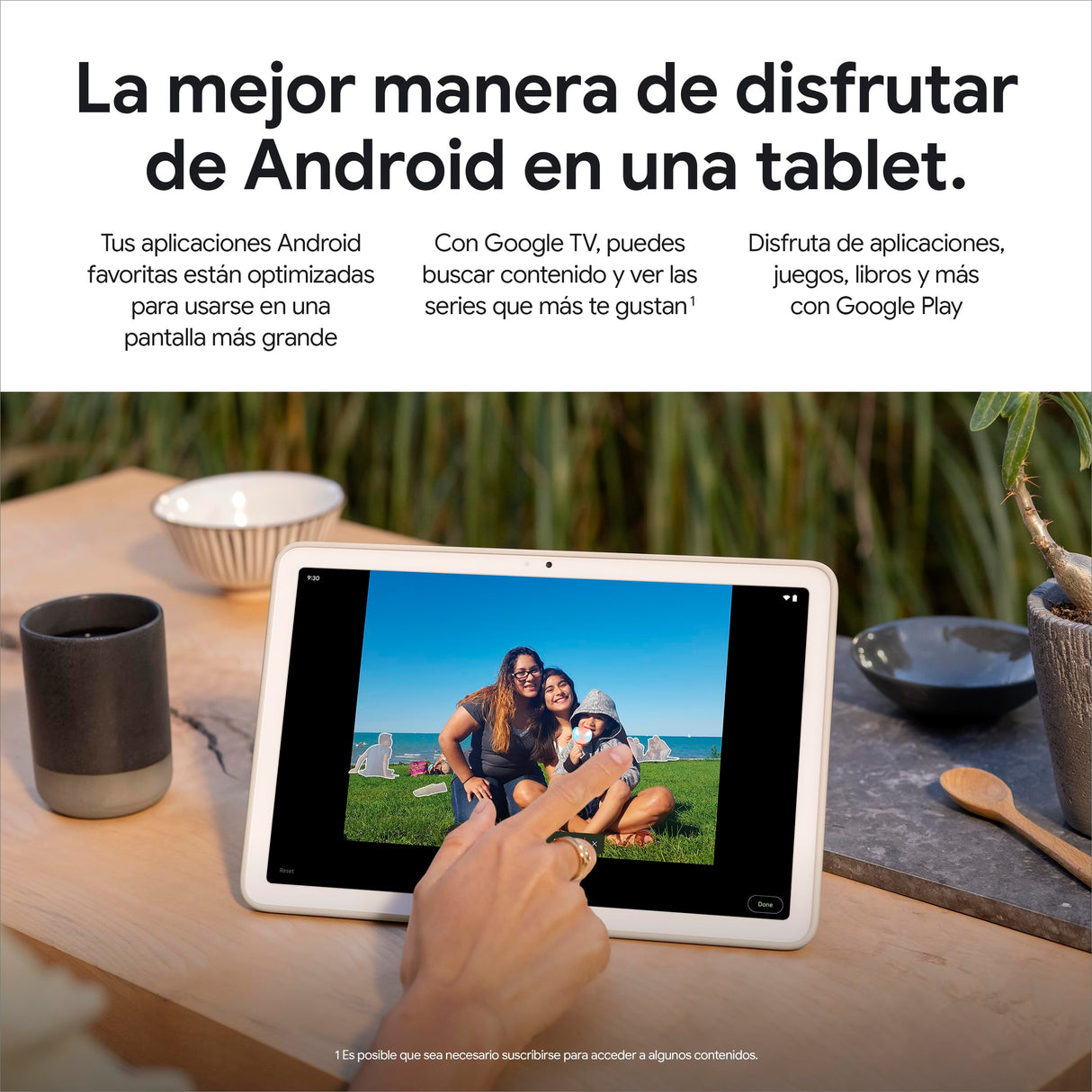 Google Pixel Tablet con Base de Carga - Tablet Android con Pantalla de 11 Pulgadas y batería de duración extralarga - 8 GB de RAM - 256 GB de Almacenamiento - Verde liquen